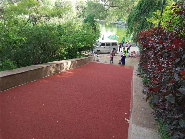 张掖彩色路面施工